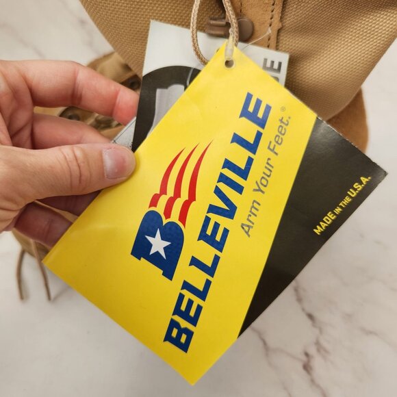 NWT Belleville 330 High Clearance Steel Toe Boots Tan Suede Combat Vibram 6.5 - Picture 10 of 14